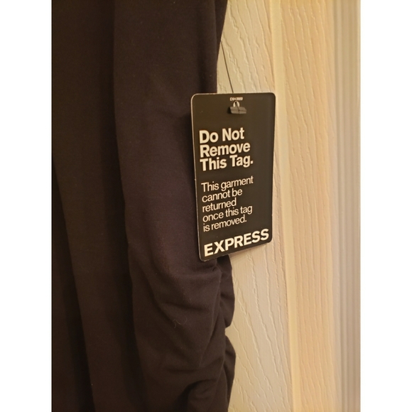 Express ruched Slash Neck Sheath Dress - Picture 7 of 7